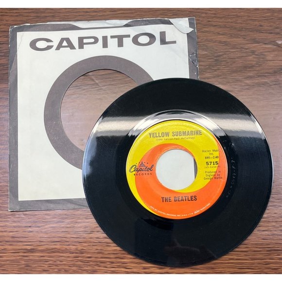 The Beatles Eleanor Rigby / Yellow Submarine 45 Rock Capitol 5715 VG+ Vinyl - Picture 4 of 4